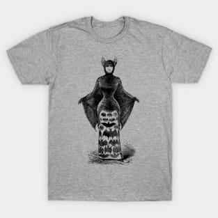 Girl in Victorian Era Bat Costume T-Shirt